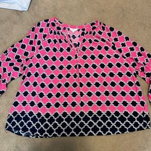 Crown & Ivy v neck blouse 3x